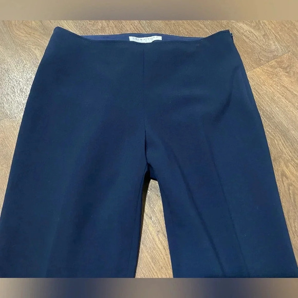 Trina Turk CHIMAYO PANT High Waist Flare Leg Trousers Navy Blue Size 4 - Picture 3 of 12